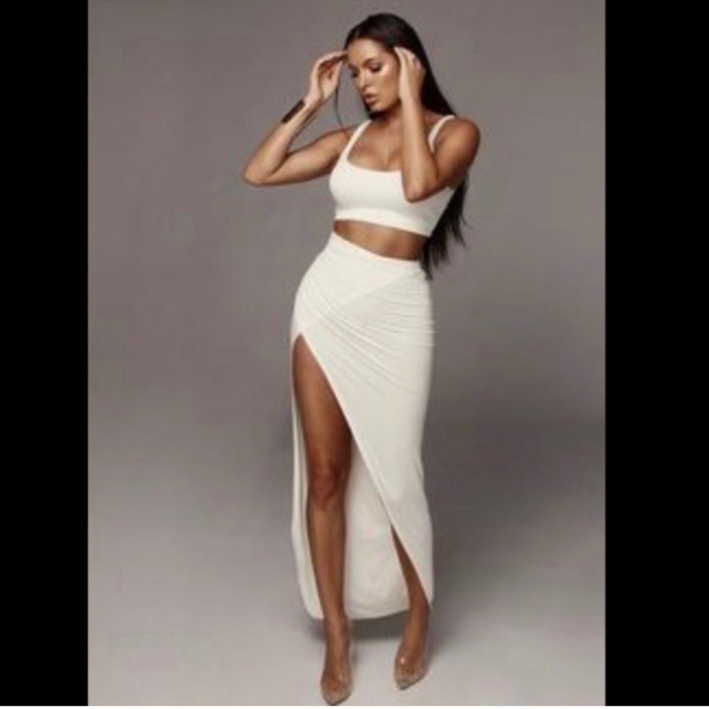 JLUXLABEL white skirt worn once